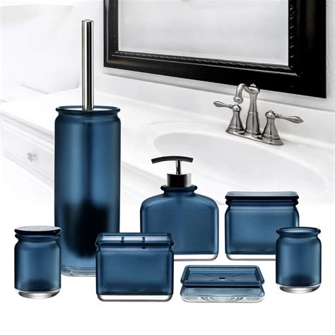 wayfair blue bath accessories.